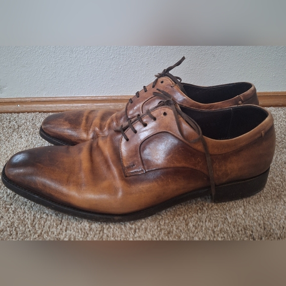 Ermenegildo Zegna XXX Couture Antique Leather Derby Dress Shoes Men\'s 10.5 main image 9